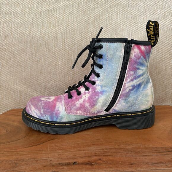 Dr. Martens Rainbow 1460 Junior Tie Dye Colorful Ombre Pascal Boots Youth Size 3 - Picture 8 of 9